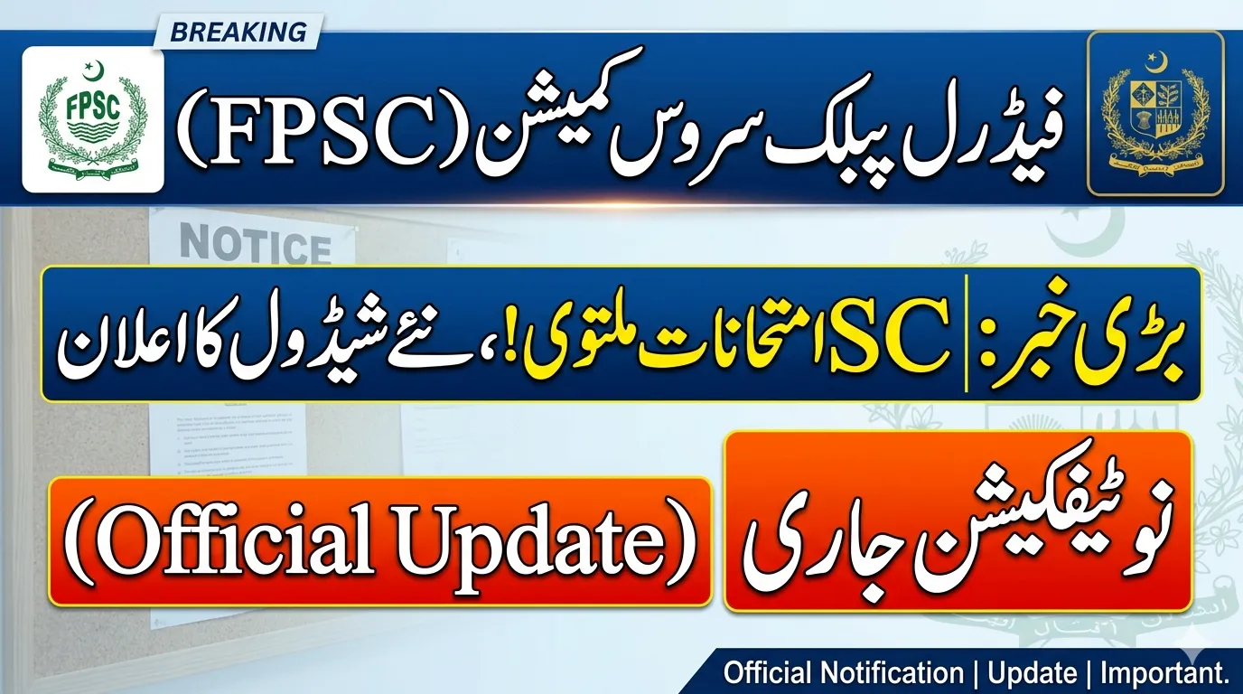 FPSC Exam Postponed Test Held 25 April to 4 May 2026