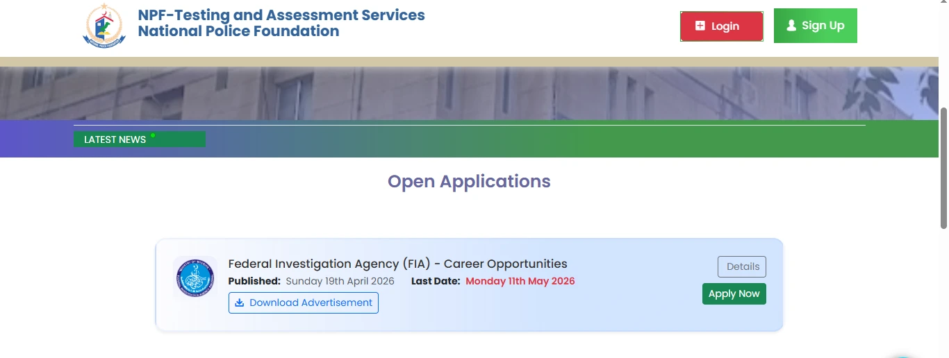 FIA Jobs 2026 Last Date Extended to May 11 – Official Update